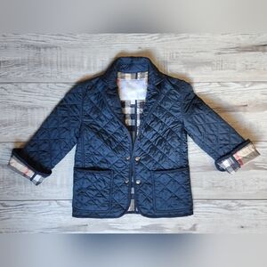 Classic Quilted Kids Jacket - Navy